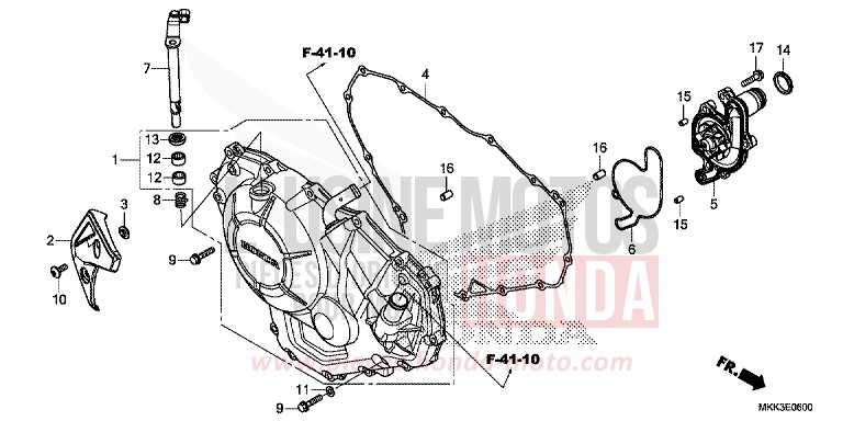 KURBELGEHAEUSEABDECKUNG (CRF1000A/A2/AL/AL2) von Africa Twin VICTORY RED (R334B) von 2018